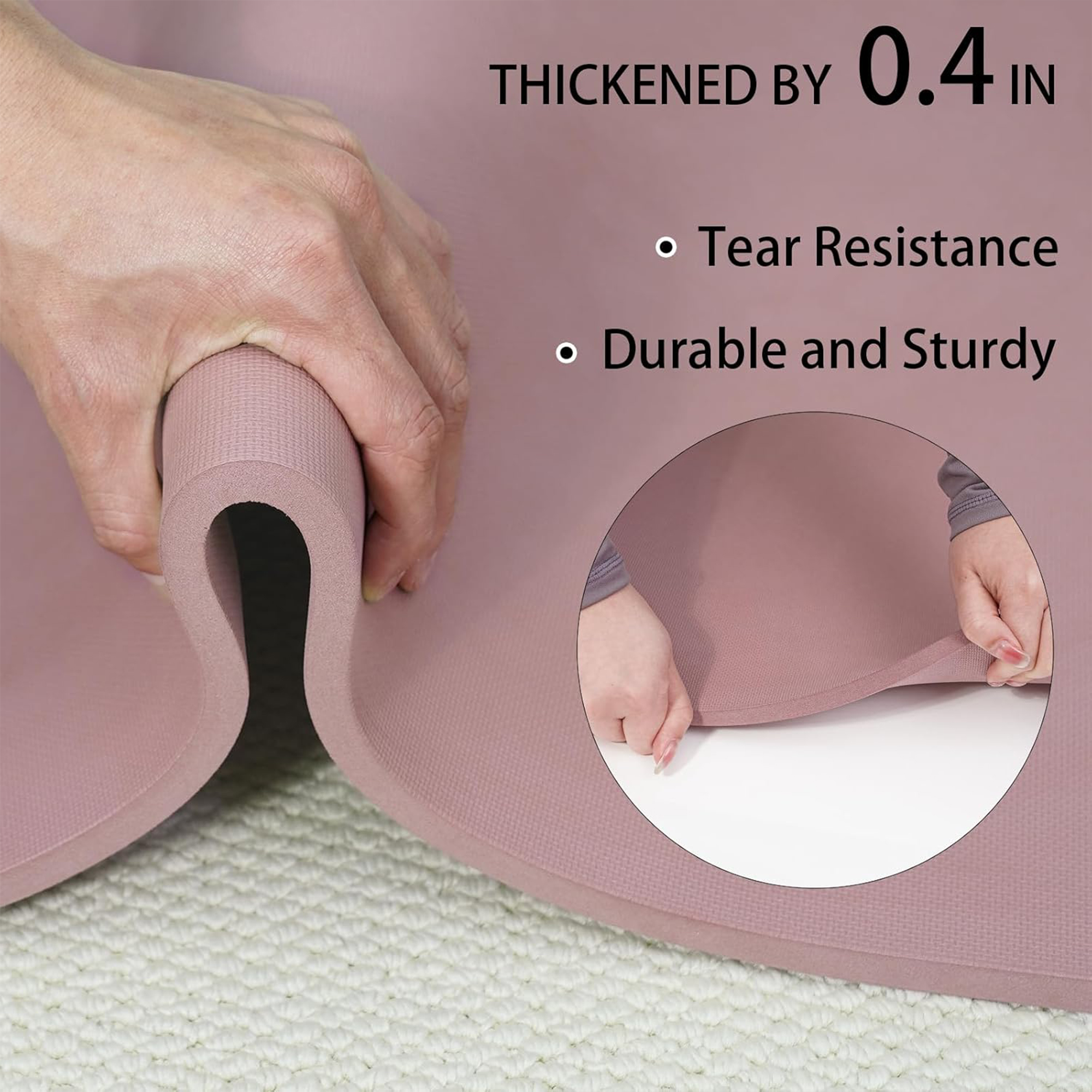 Lamei Yoga Mat,10mm Extra Thick Non Slip,Durable TPE Exercise Mats for Home Workout,Includes Straps for Carryingr, Eco-Friendly Travel Pilates