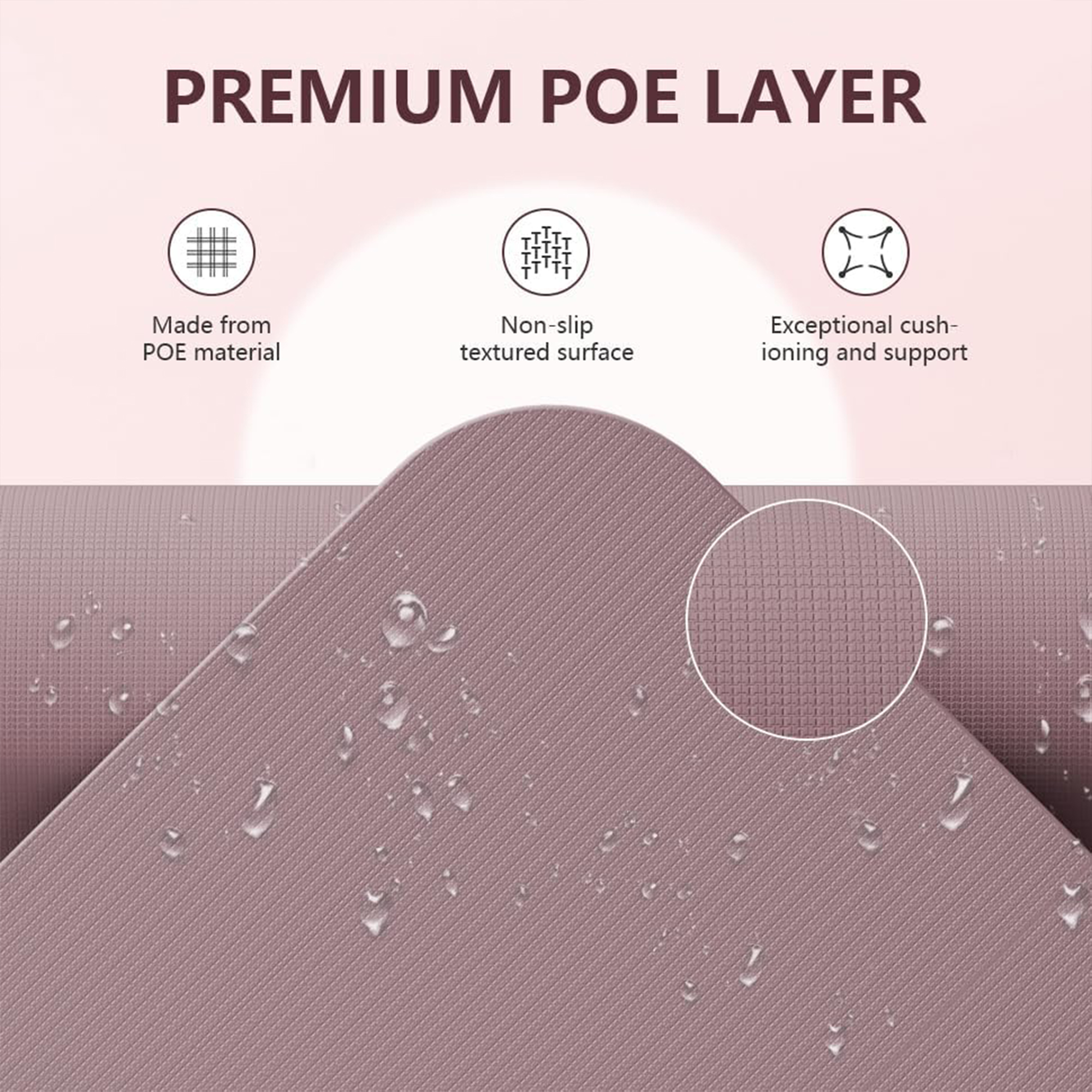 Lamei Yoga Mat,10mm Extra Thick Non Slip,Durable TPE Exercise Mats for Home Workout,Includes Straps for Carryingr, Eco-Friendly Travel Pilates