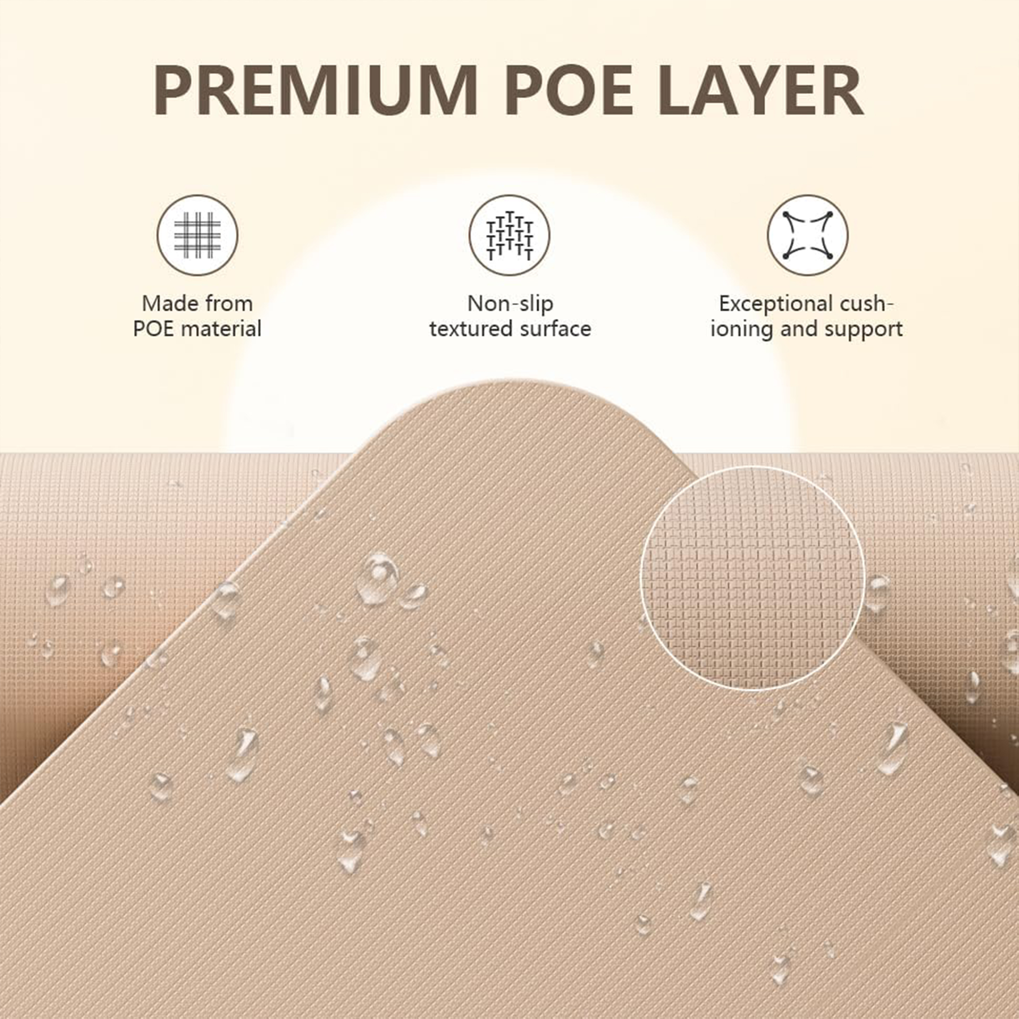 Lamei Yoga Mat,10mm Extra Thick Non Slip,Durable TPE Exercise Mats for Home Workout,Includes Straps for Carryingr, Eco-Friendly Travel Pilates